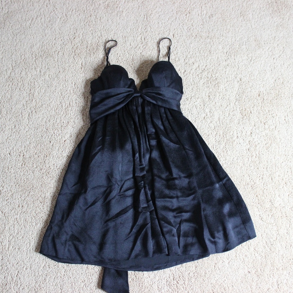 Nicole Miller Empire Waist Black Dress